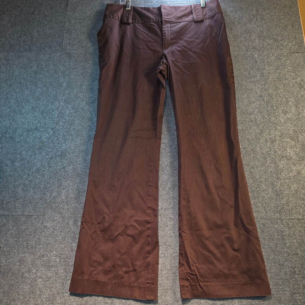 Banana Republic Bootcut Pants Womens 14 Brown Good Stretch Cotton Trousers